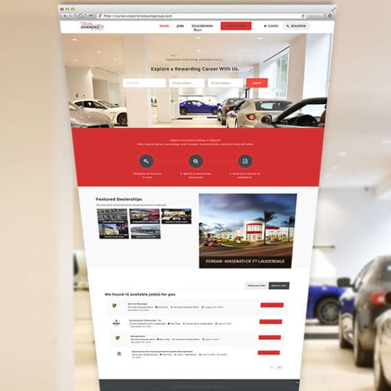 job board website design