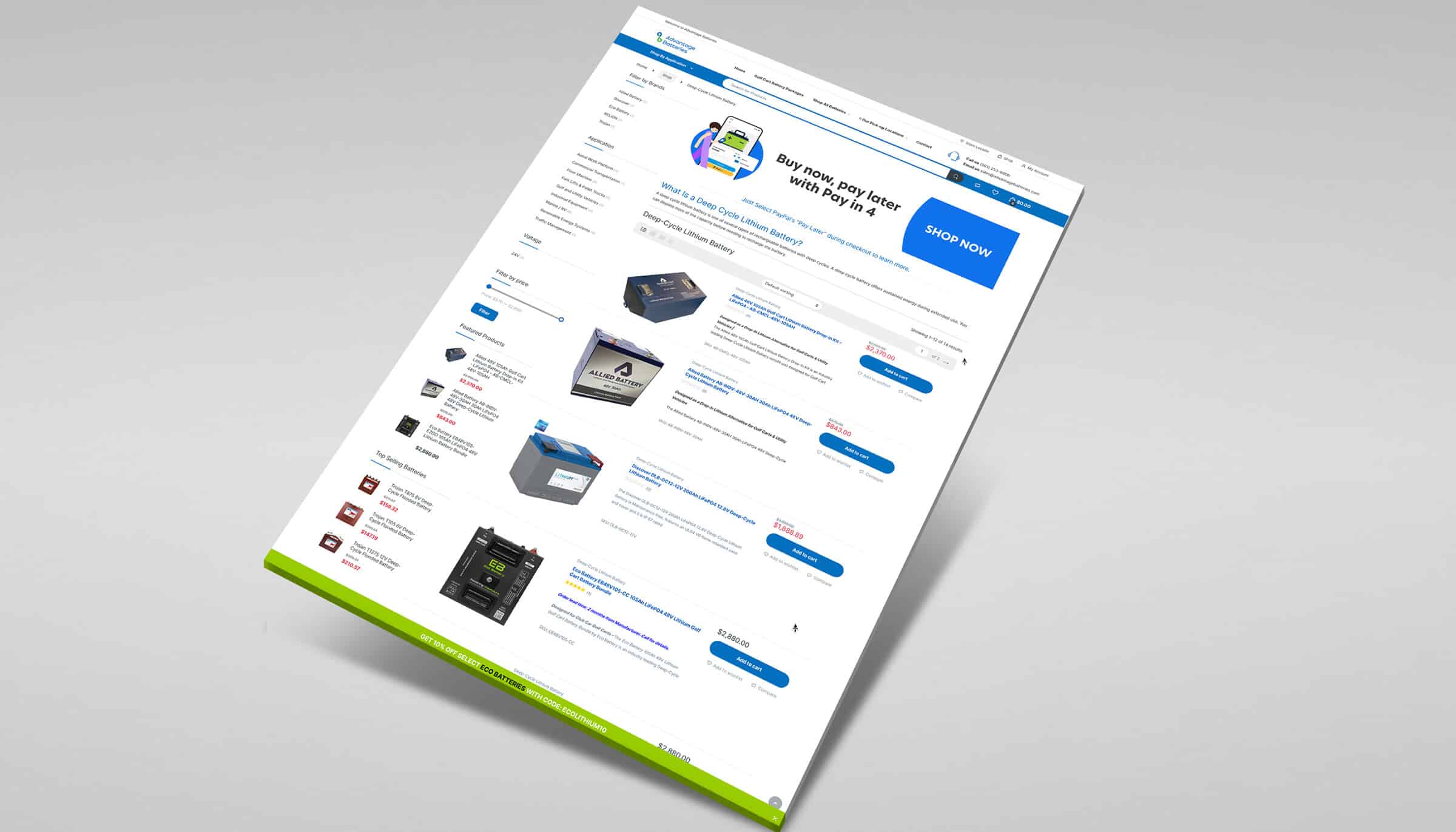 e-commerce shop design