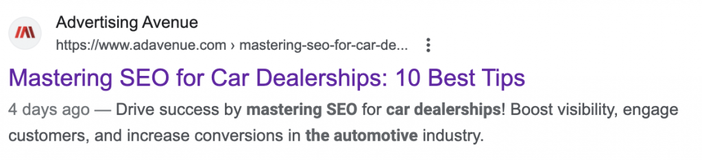 Selling cars online with the power of SEO